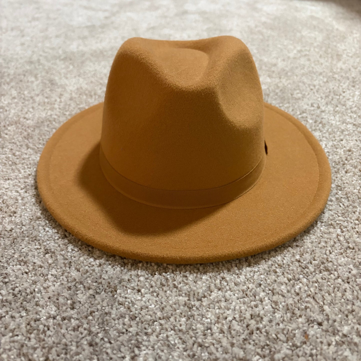 Toddler Girls Fedora Hat- Camel