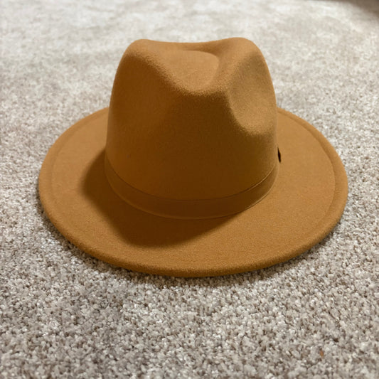 Seller #178 Toddler Girls Fedora Hat- Camel 1/2