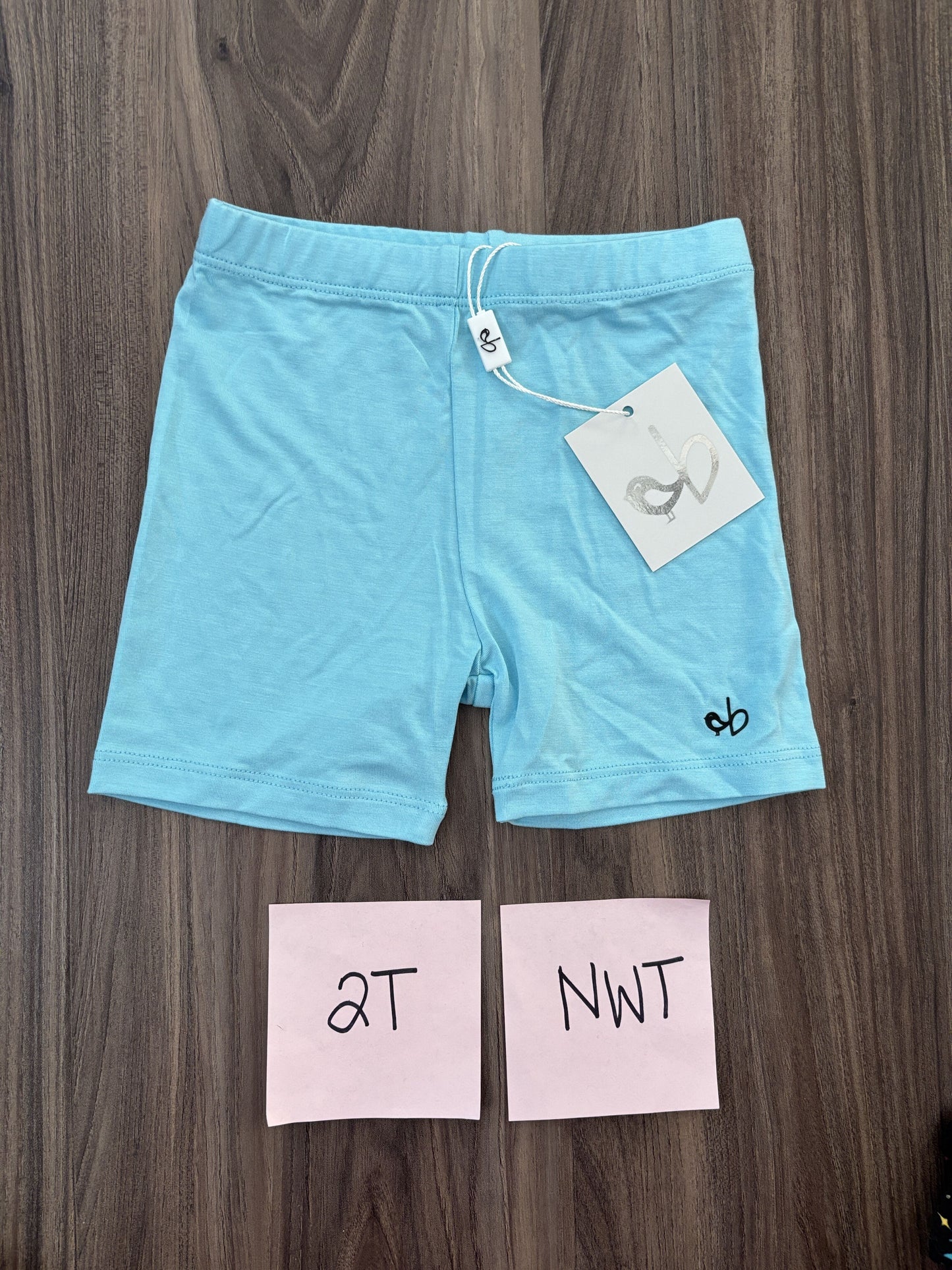 #77 - 2T - NWT Birdie Bean - Blue Biker Shorts - Bamboo