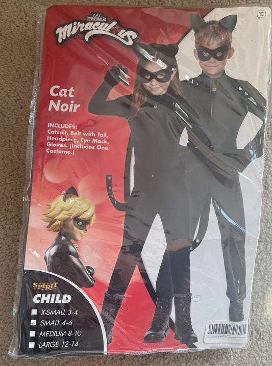 Size 4-5 - Cat Noir costume - New