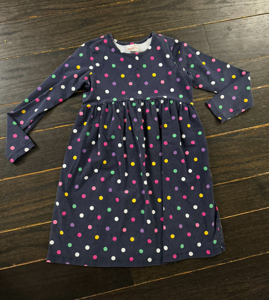 #111 Hannah Anderson Navy Blue Polka Dot Dress 140 cm | 10