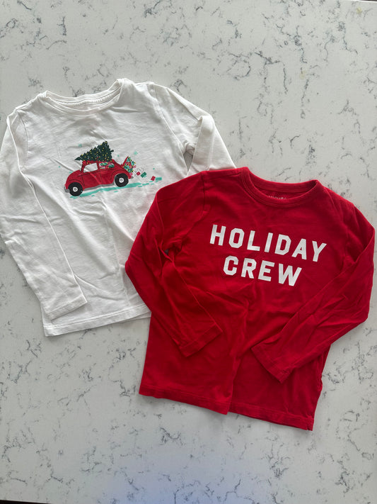 Seller 42, Crewcuts Holiday Long Sleeve Tees, Girls Size XS (4/5)