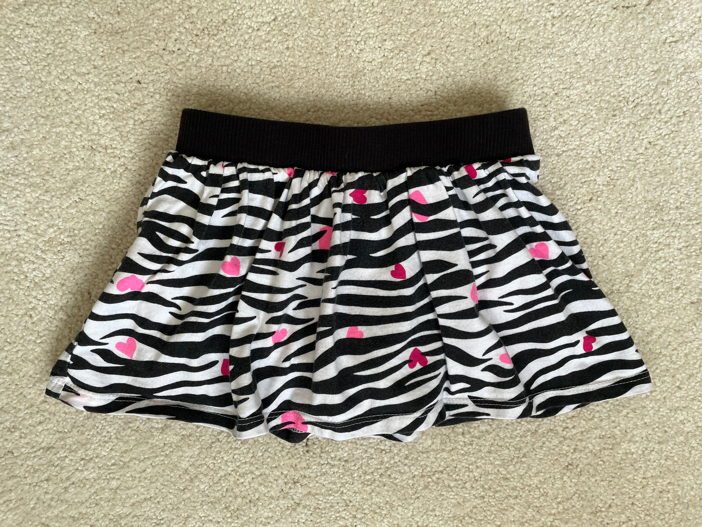 Girls 3T Jumping Beans Zebra Striped Heart Skirt