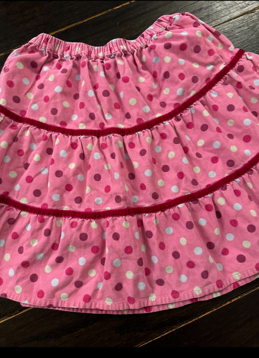 #111 Mini Boden Pink Polka Dot Skirt size 7-8 year