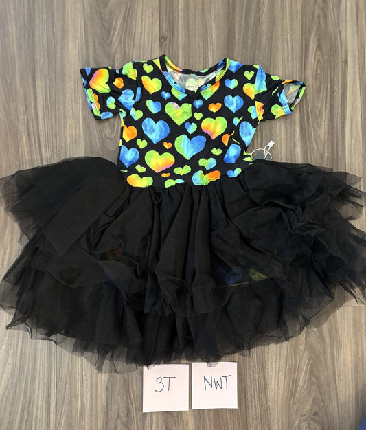 #77 - 3T - NWT Hanlyn Collective - One Love SS Tutu Dress - Bamboo