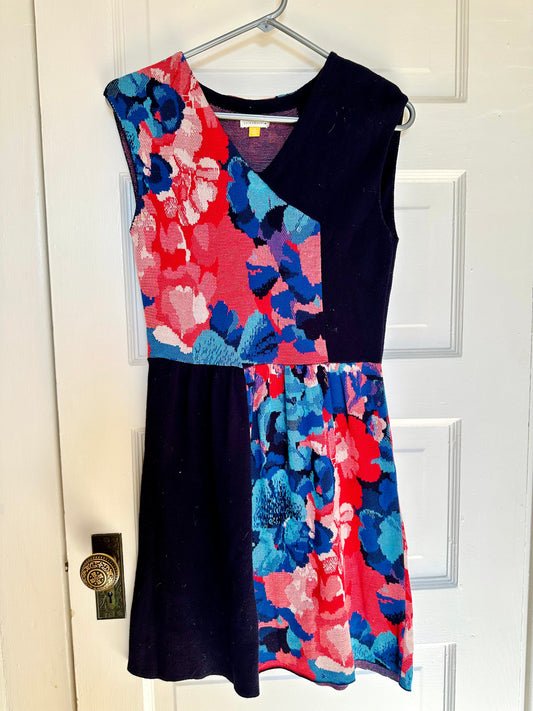 #56 leifsdottir Dress women S dark navy asymmetrical
