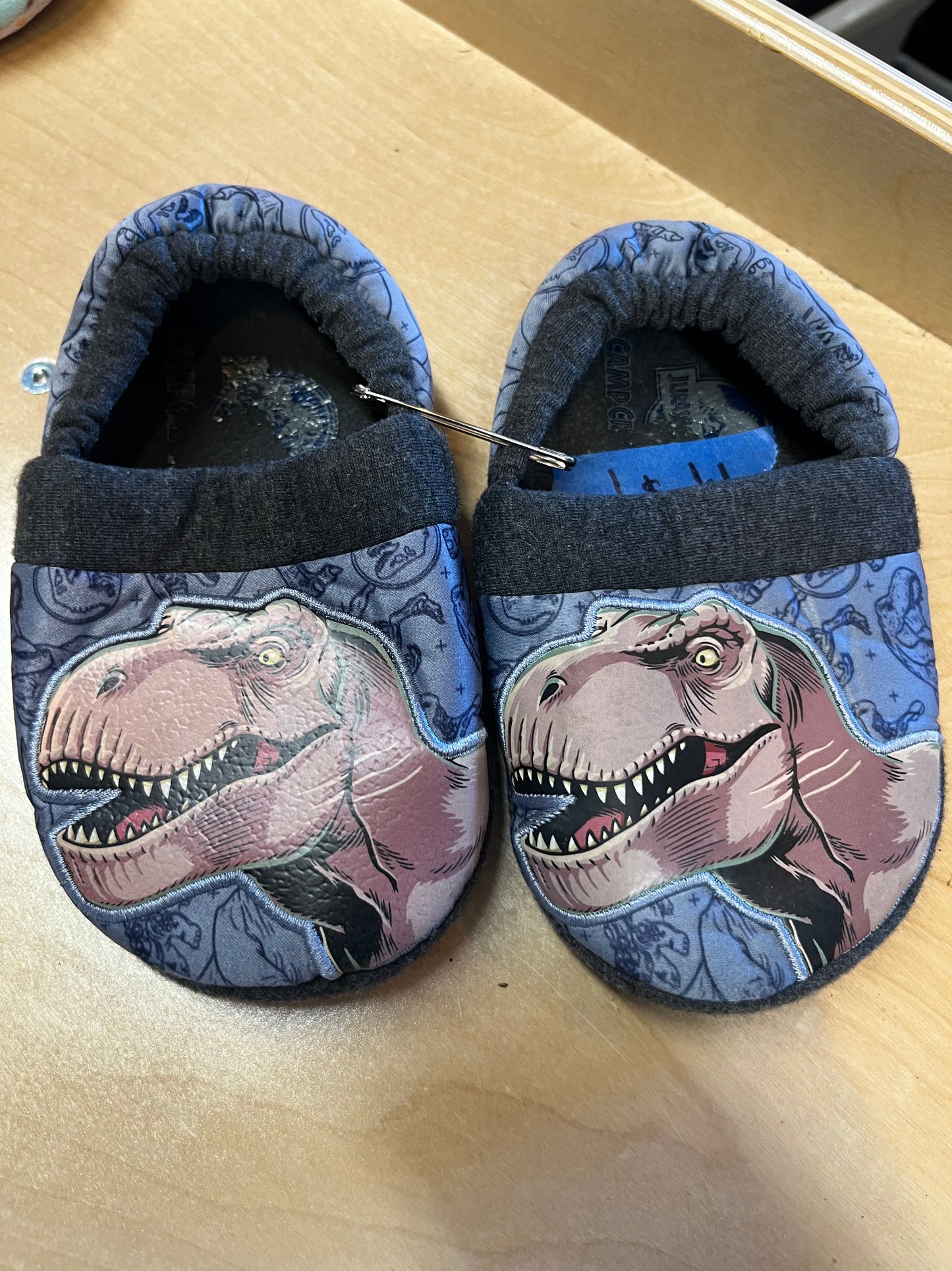 Seller 67 - Jurassic Park Navy Dino Slippers Med 9-10