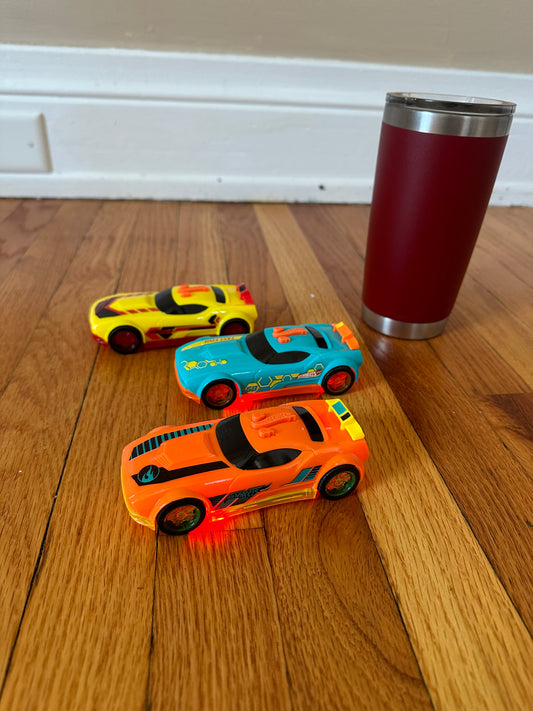 Seller 48, Light up racecars w sound