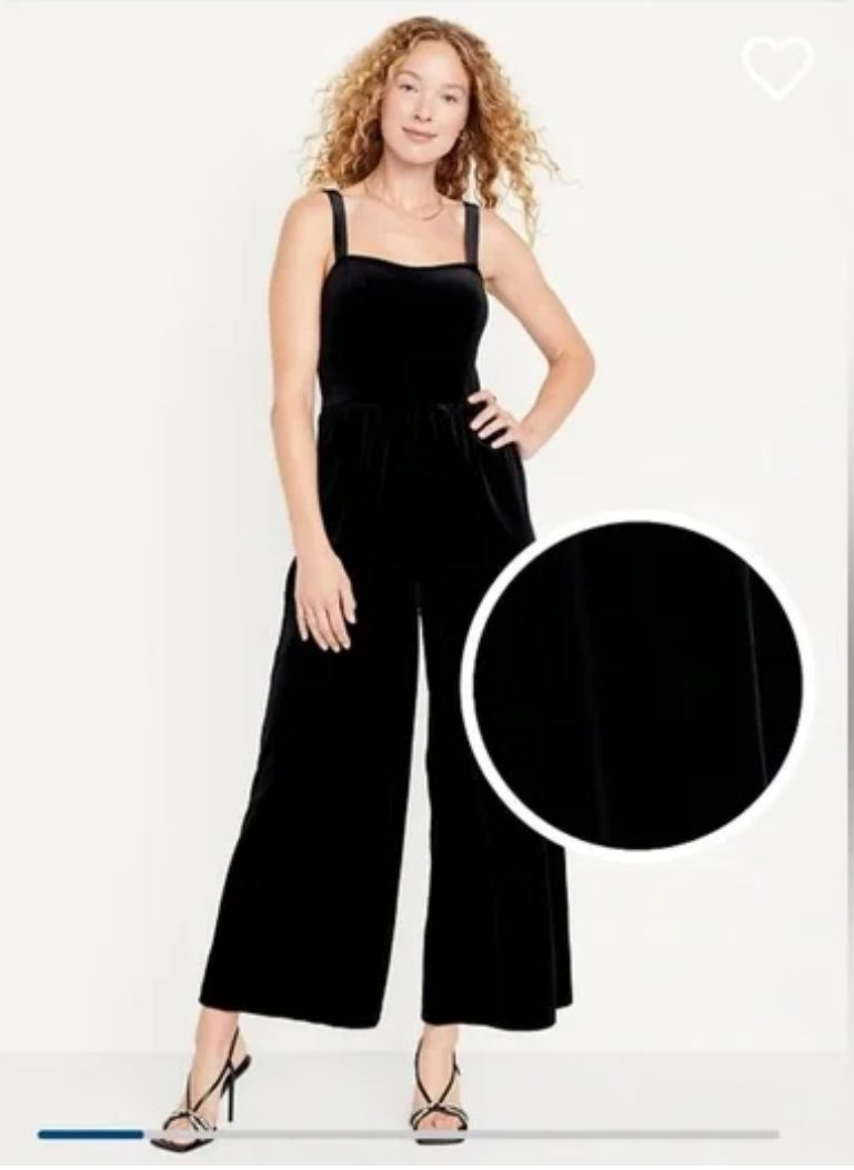 #88 REDUCED women’s xxl tall old navy velvet romper nwt