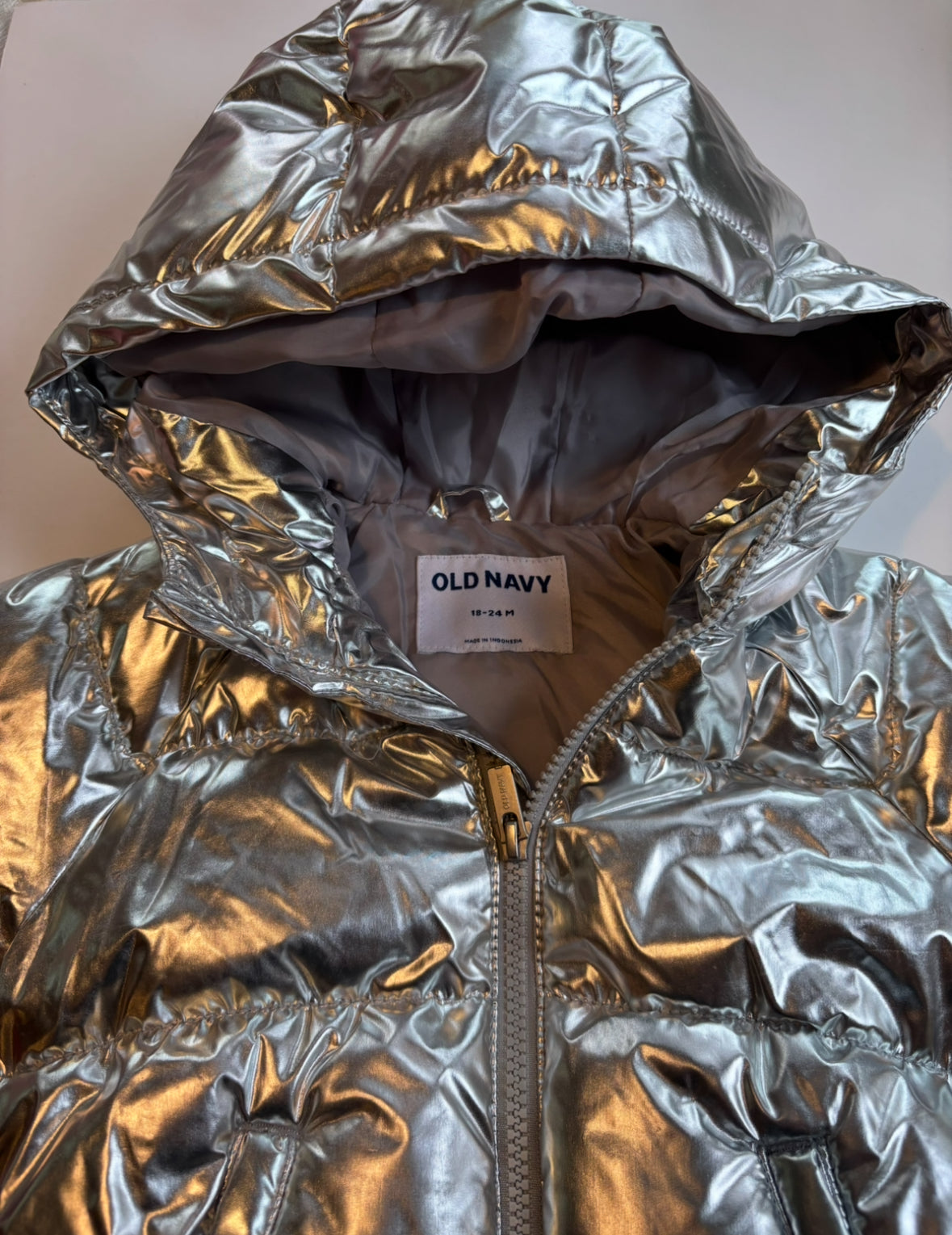 Seller #18 Old Navy Metallic Silver Coat 18M - 24M Reduced