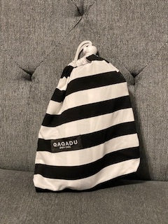 black & white striped car seat cover