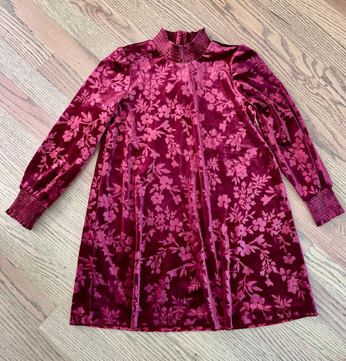 #98- Girls, Matilda Jane, Red Velvet Dress- Size 6