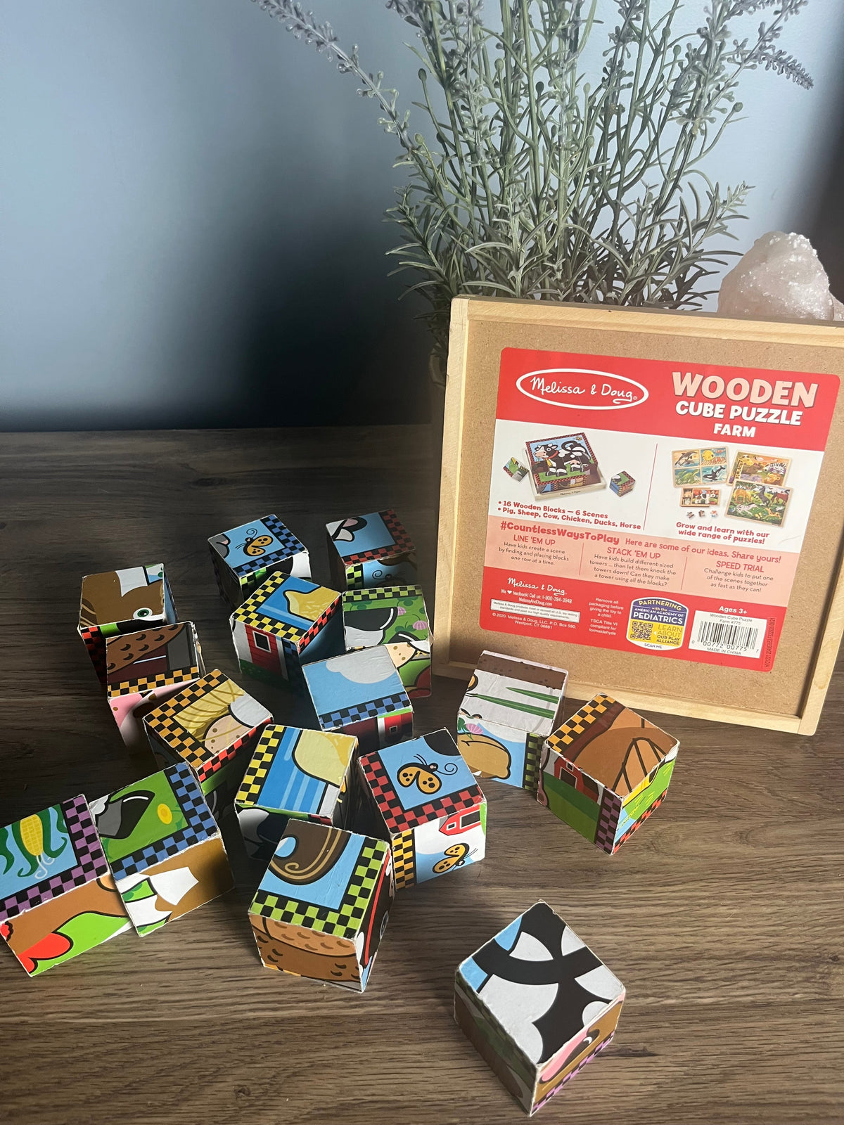 Seller #14 Melissa & Doug Farm Animal Cube Puzzle 6 Puzzles in 1! VGUC
