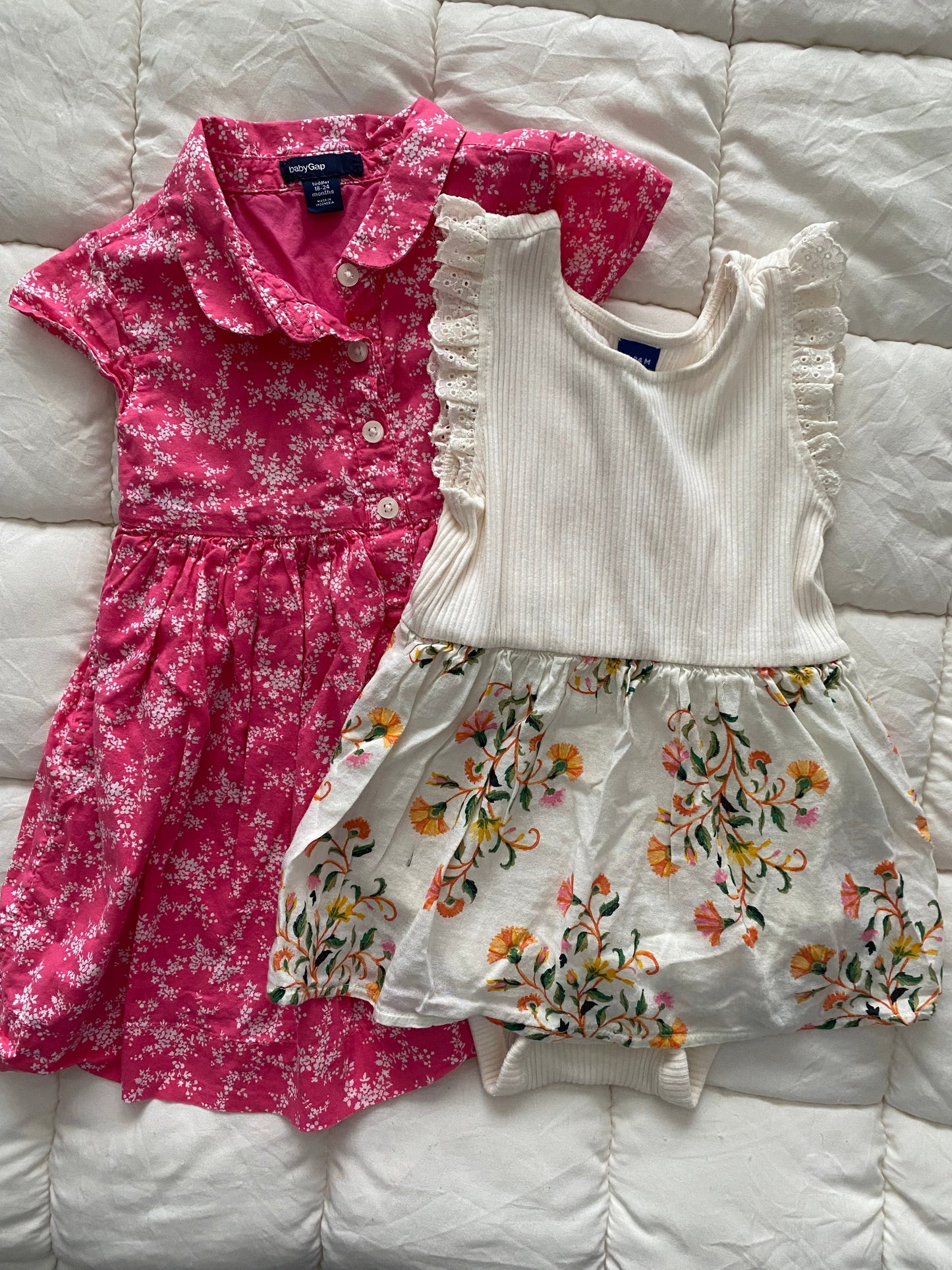 Seller 37 bundle of 2 dresses 18-24 mo GAP and Old Navy