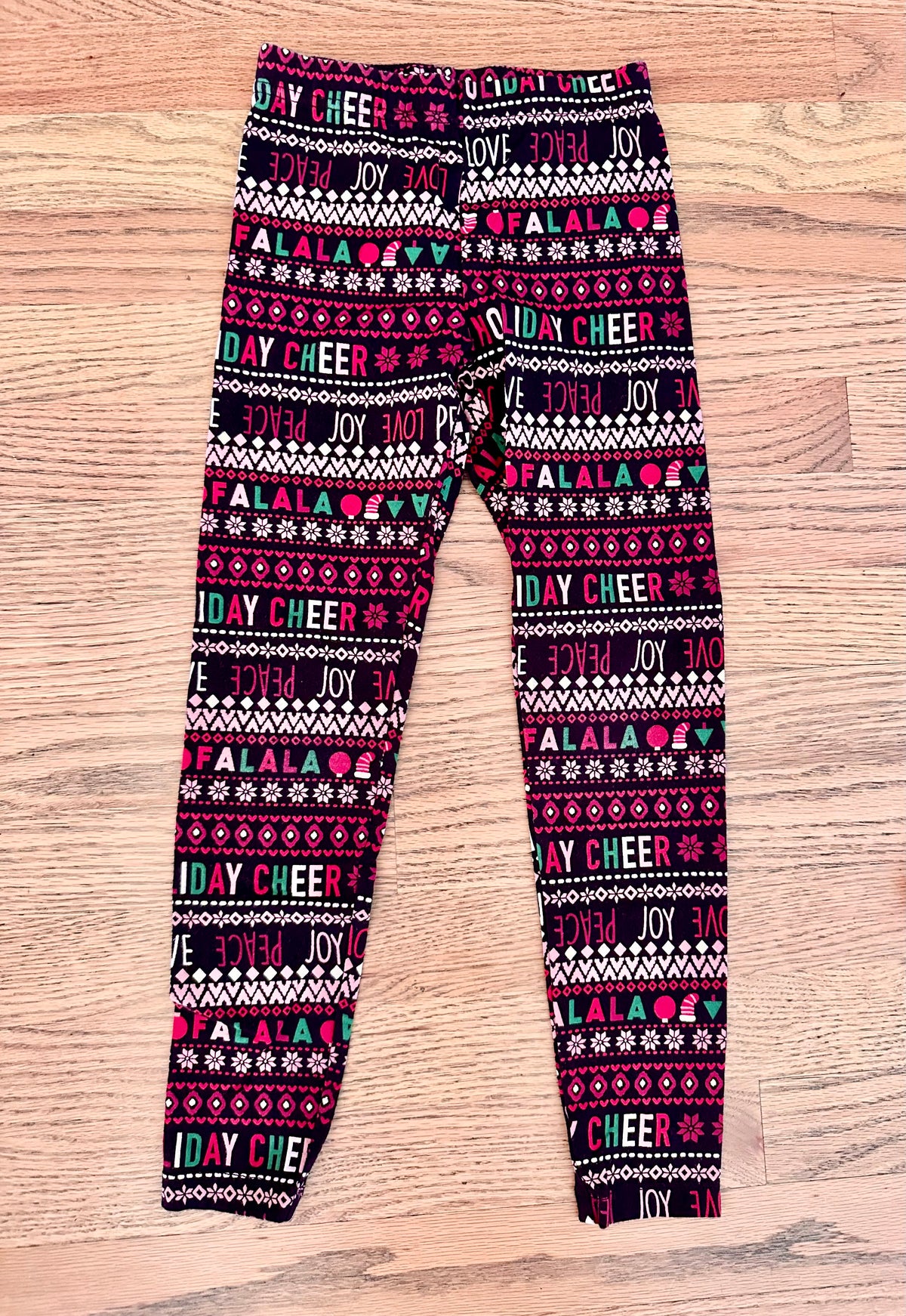 #98- Girls, Holiday Leggings- Size 6/6X