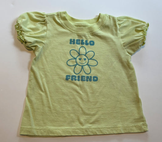 Seller #18 Green Dip Flower friend shirt 18M-24M