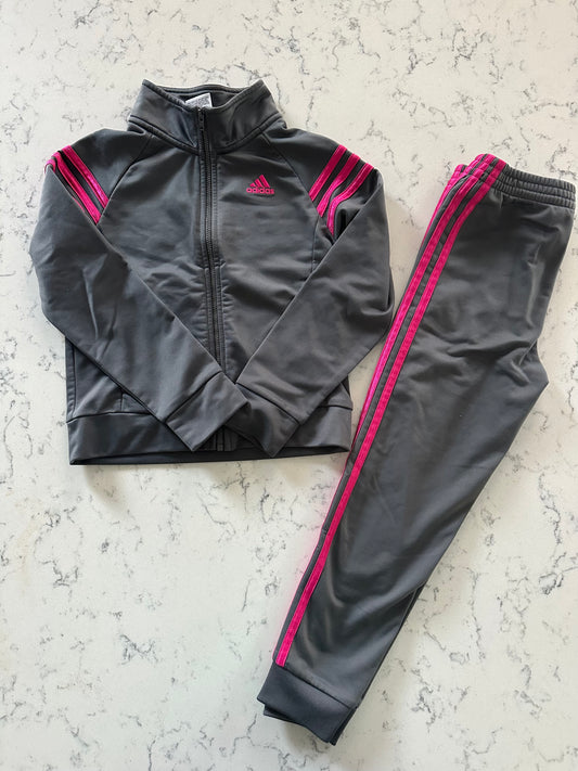 Seller 42, Adidas Track Suit, Gray/Pink, EUC, Girls 6