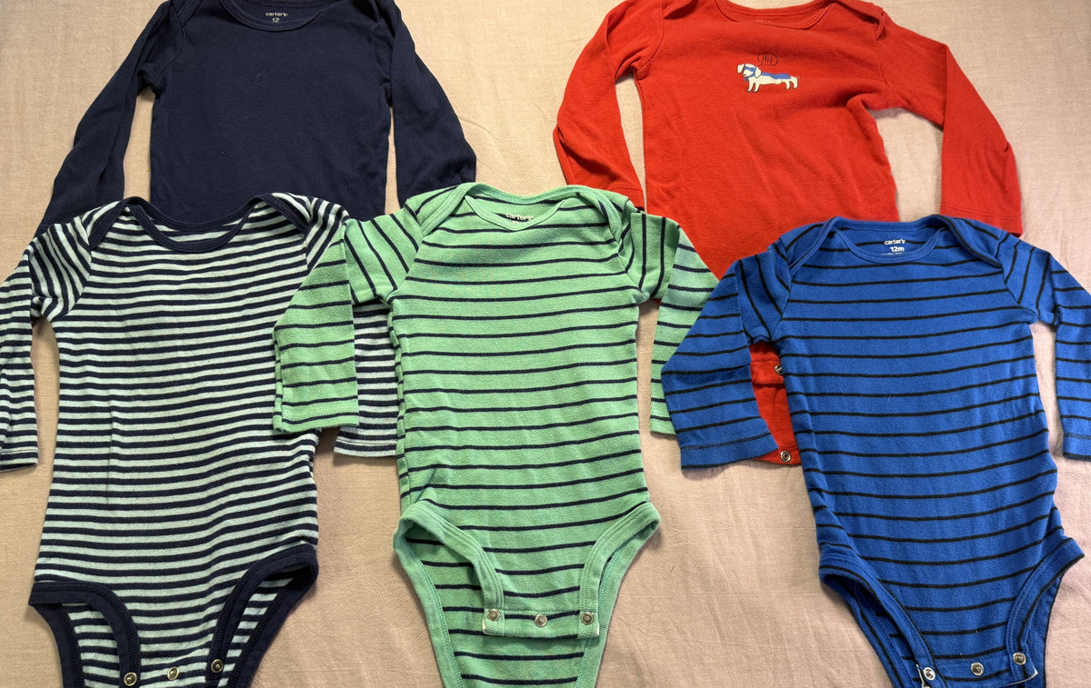 #103 Carters Stripe Onesie Bundle