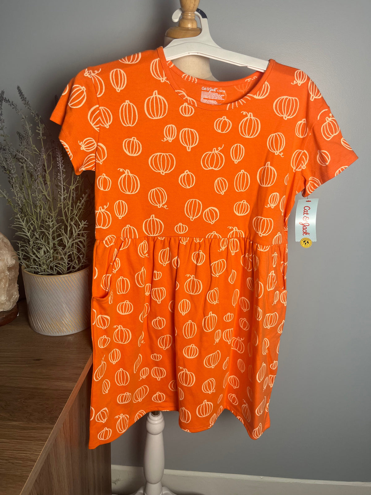 Seller #14 Girls 10/12 NWT Pumpkin Dress Cat & Jack