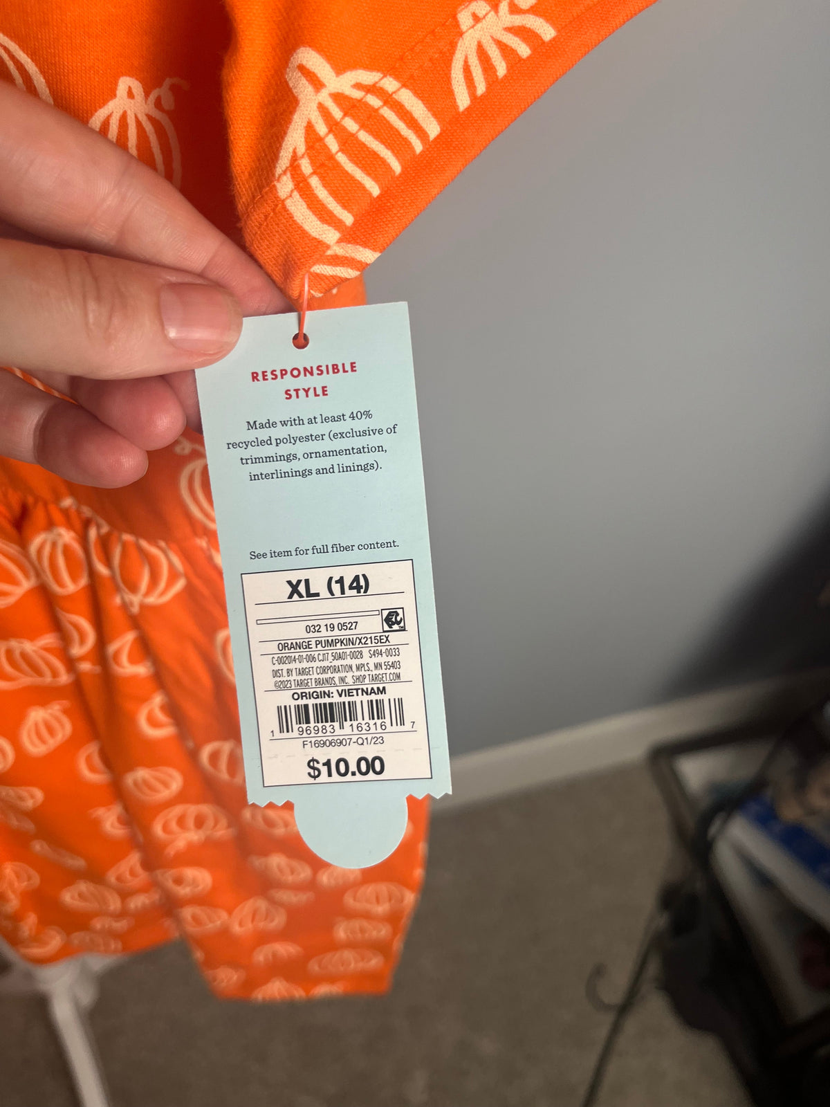 Seller #14 Girls XL  NWT Pumpkin Dress Cat & Jack