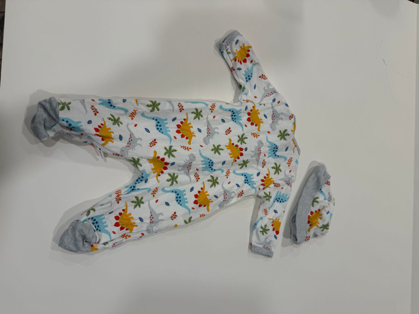 #9 -  Little Me -  Newborn Dino Footie with Matching Hat infants SIZE  Newborn