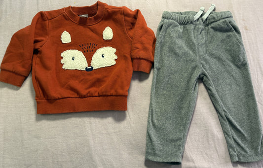 #103 12m Fox Sweatshirt Outfit