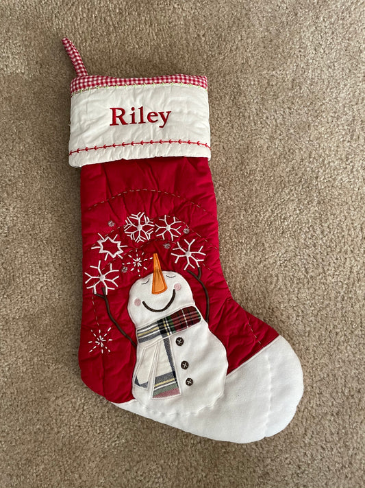 Seller 183- Pottery Barn “Riley” stocking