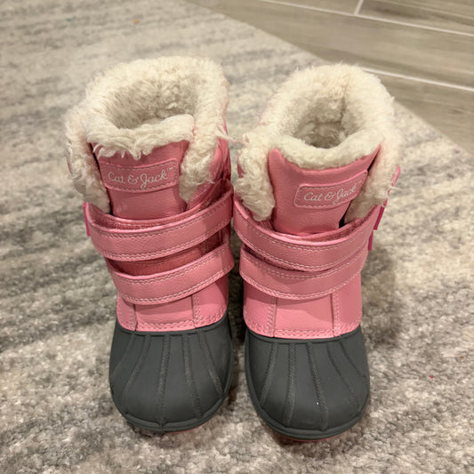 Seller #178 Cat and Jack size 9T Pink/Gray Snow Boots