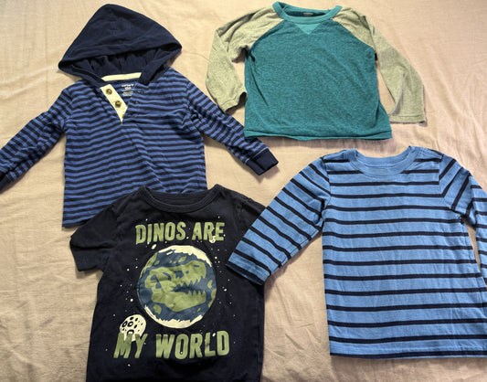 #103 12-18 Blue Stripe Shirt Set