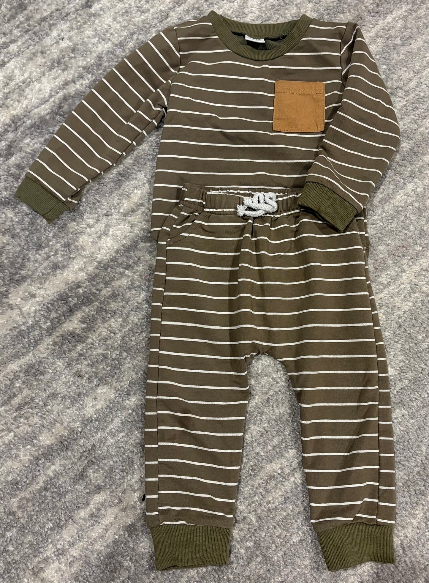 18-24 month Olive Green long sleeve/pant set