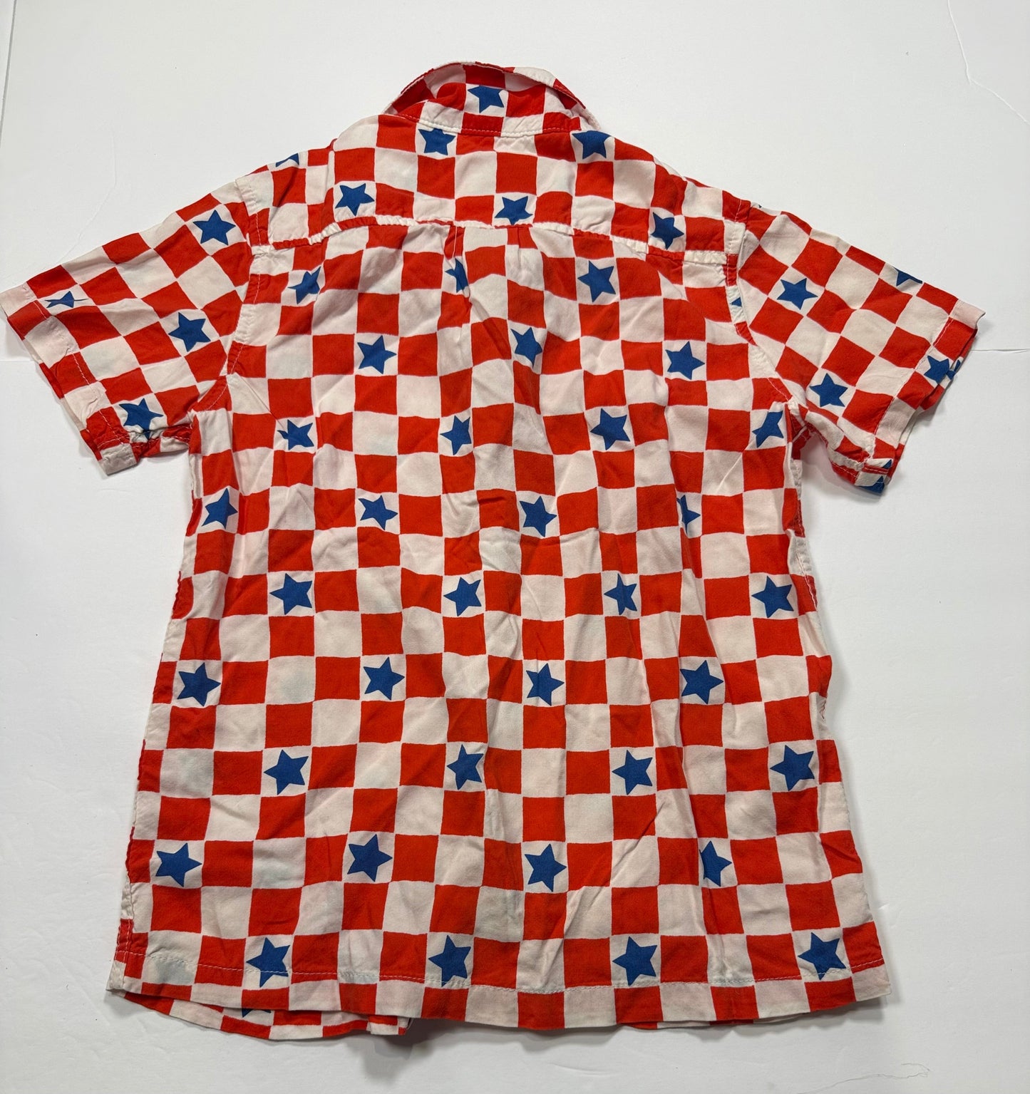 #141 Boys Medium 8 Cat & Jack Patriotic Button Down 1 of 2 availablE