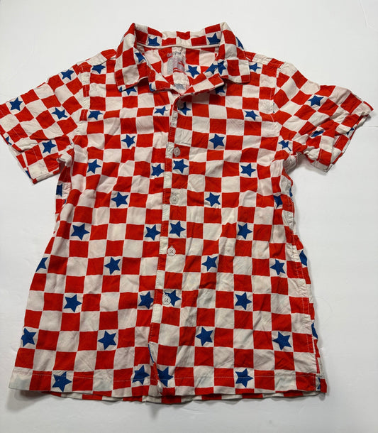#141 Boys Medium 8 Cat & Jack Patriotic Button Down 2 of 2 available