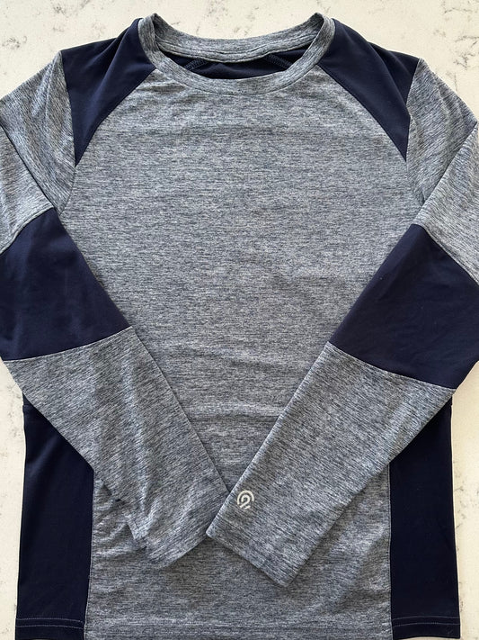 Seller 42, Champion Drifit Long Sleeve, Navy, Boys Size M (8-10)