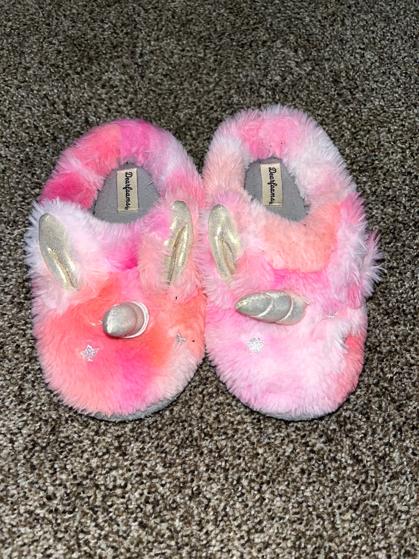 Seller 67 - Dreamfoam Pink Furry Unicorn Slippers Size 9/10