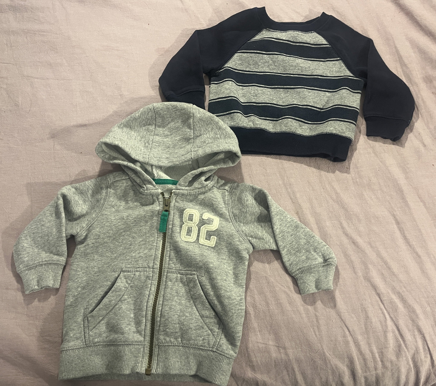 #211 12m Hooded/Striped Sweatshirt Bundle