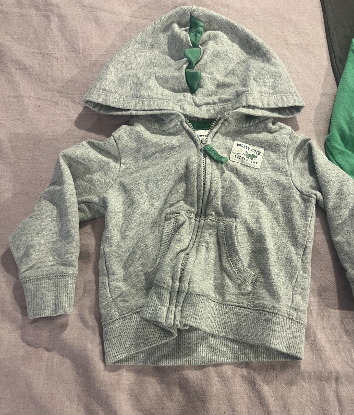 #211 Carters Boys 12m Dino Bundle of 4 Onesie/Pants/Jacket