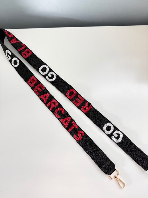 #64 UC Bearcats Beaded Purse Strap