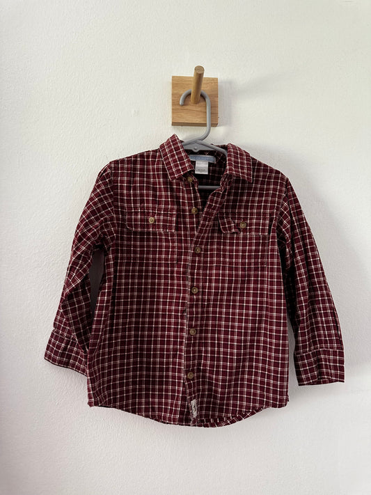 #111 Janie & Jack Plaid Button Down Boys 4T