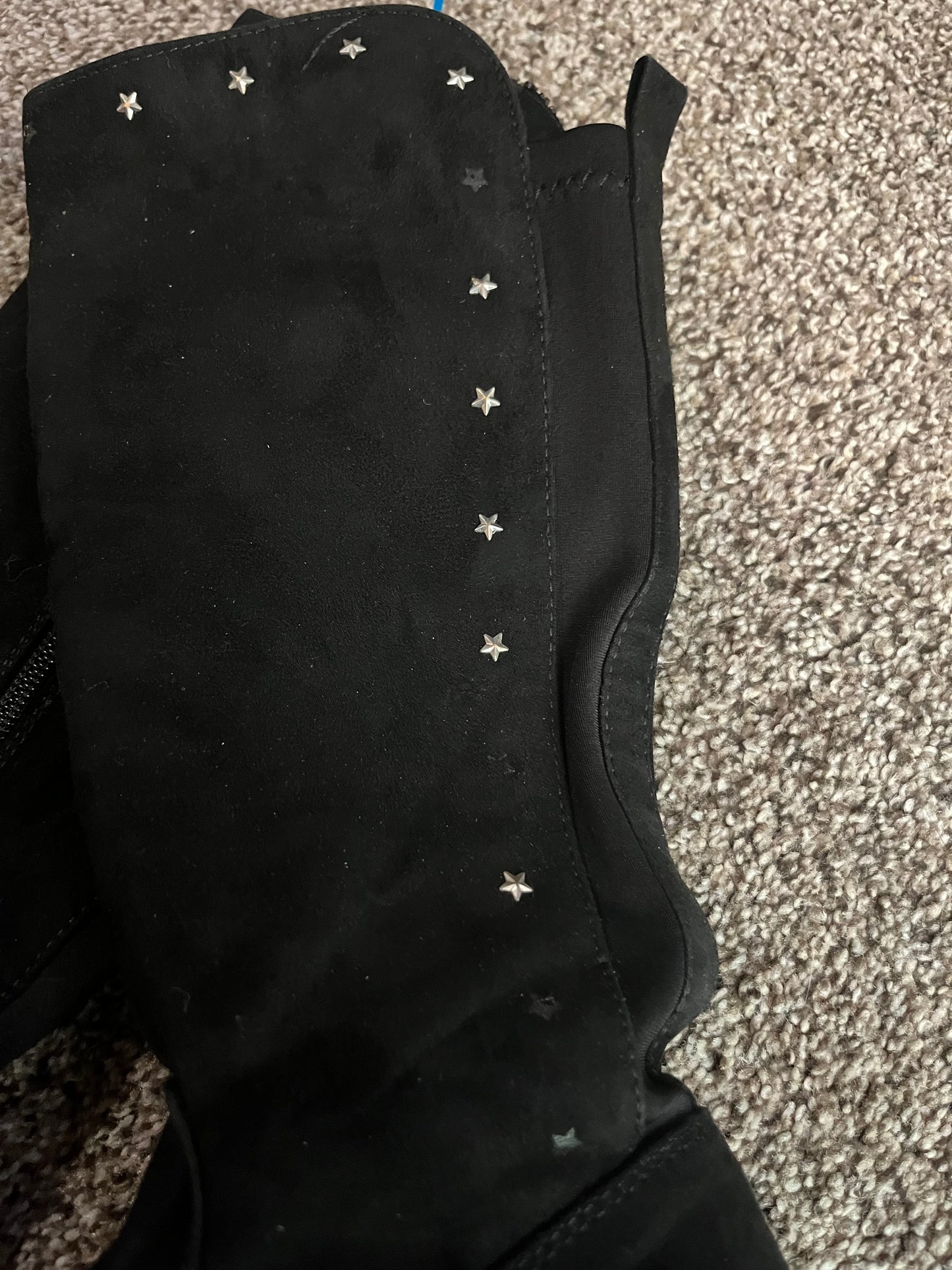 Seller 67 - Kohls Black Tall Boots with Stars (see photos) Size 12