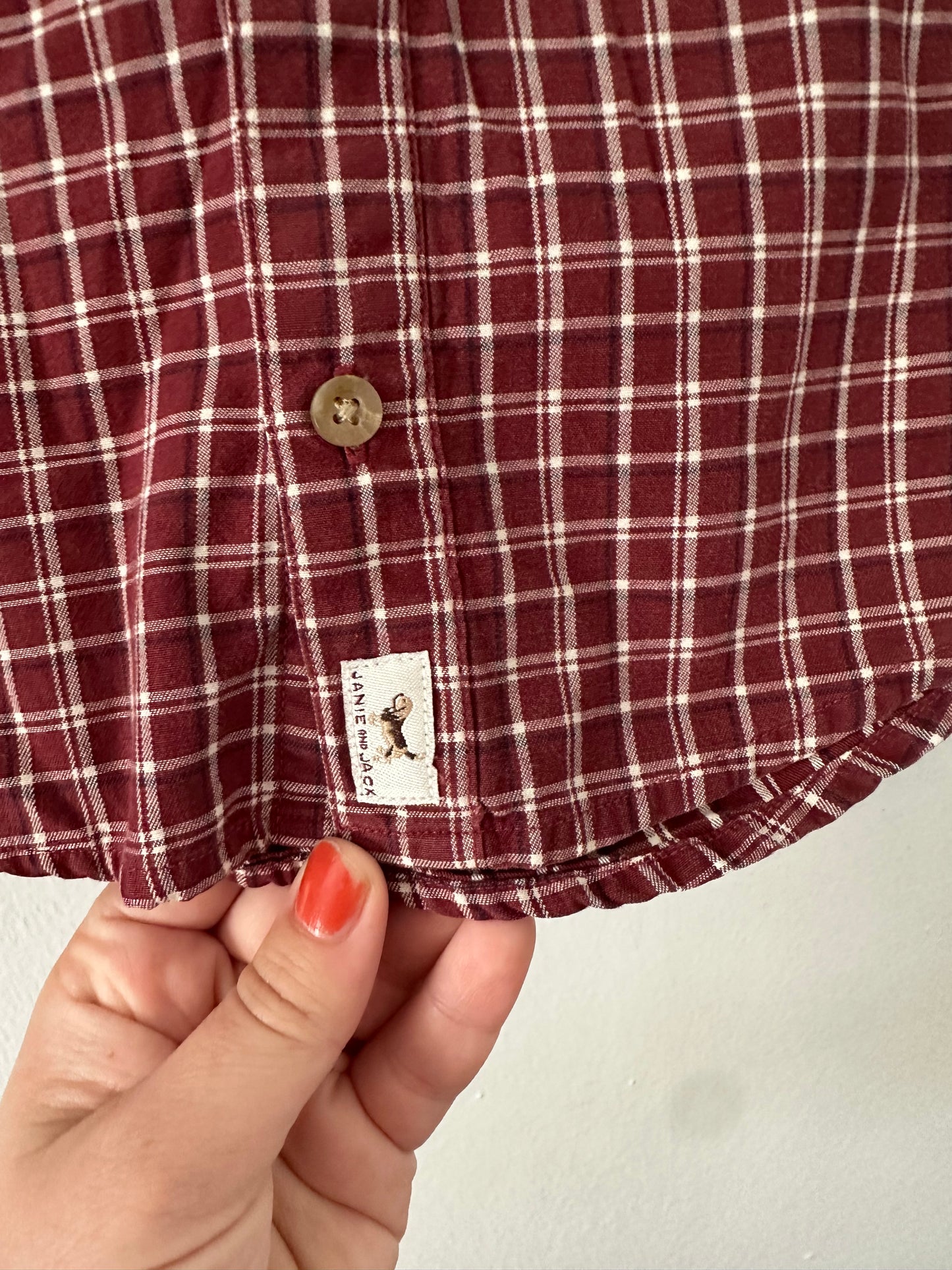 #111 Janie & Jack Plaid Button Down Boys 4T