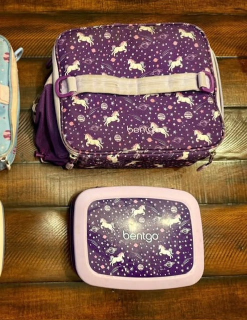 #64 Bentgo Lunch box and bag Set -  Purple Unicorn