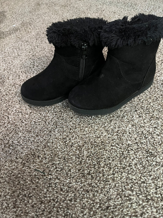 Seller 67 - Cat and Jack Black Fur Ankle Boots Size 10