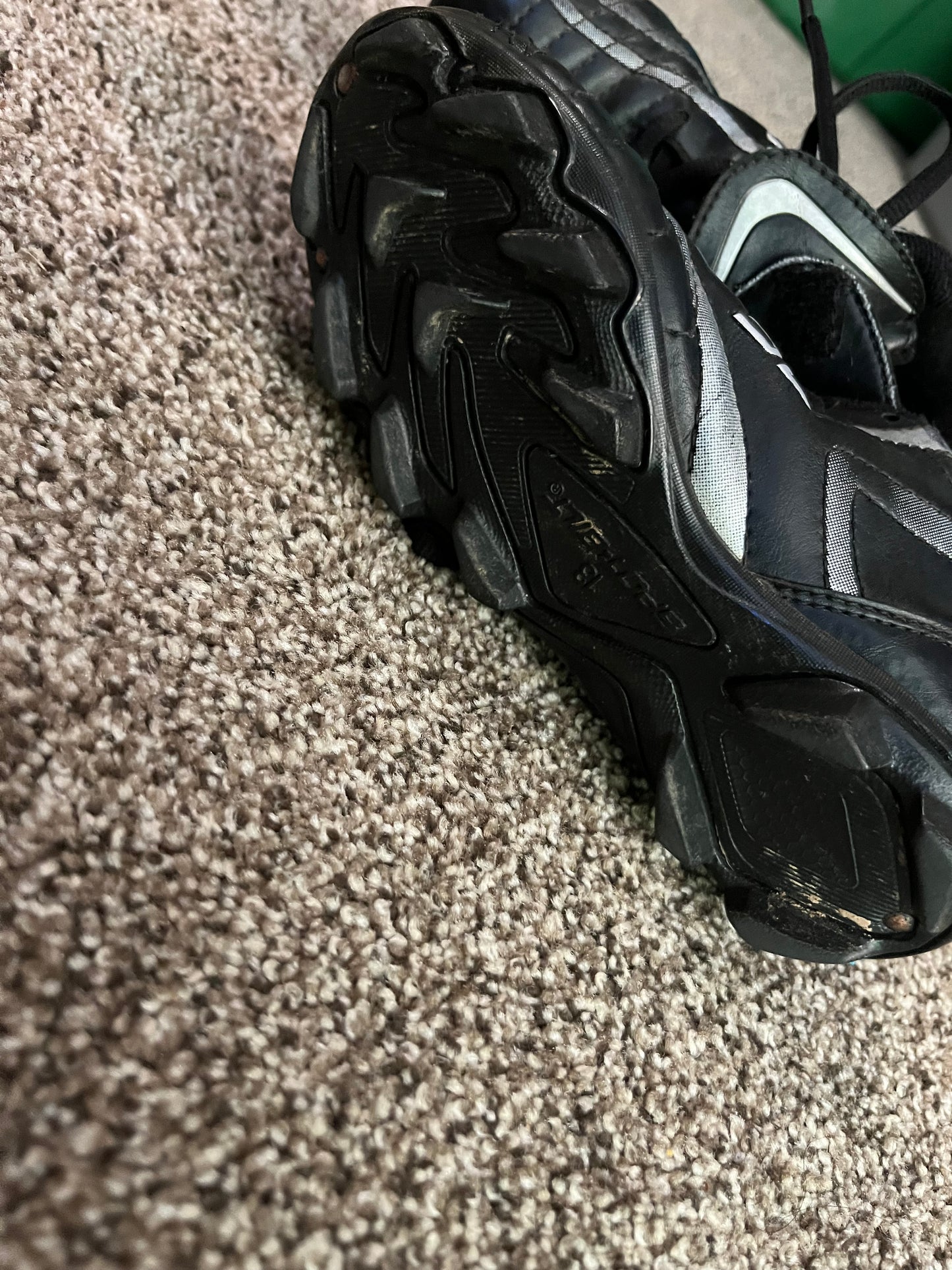 Seller 67 - Sport Built Black and Silver Cleats Size 13