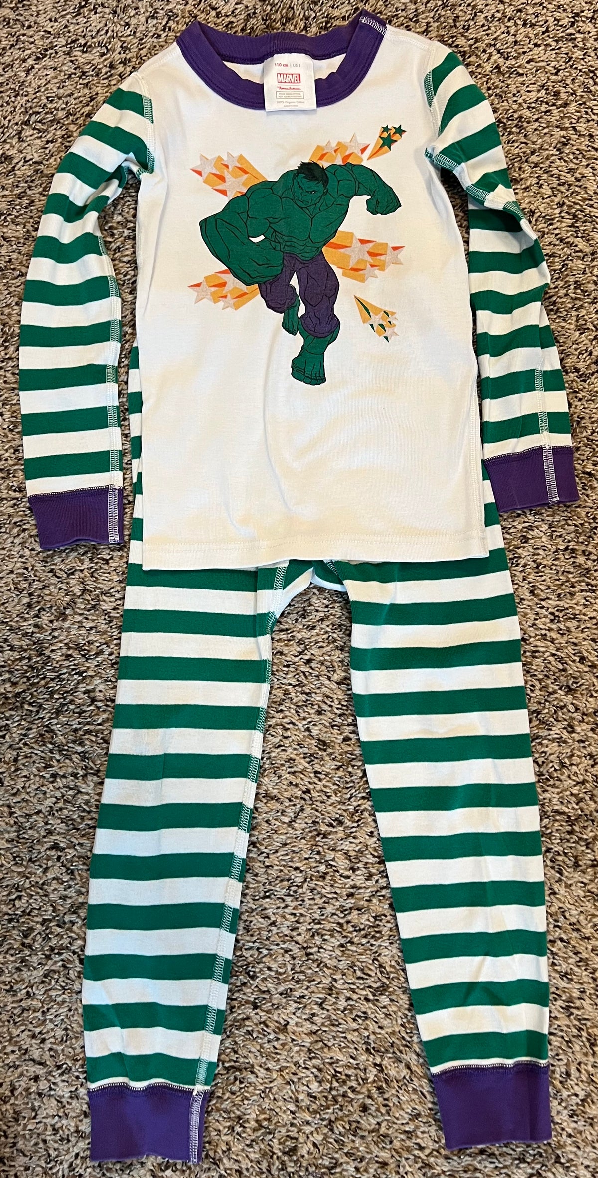 Seller 184 Boys Size 110 / 5 Hanna Andersson pajamas - Marvel Hulk