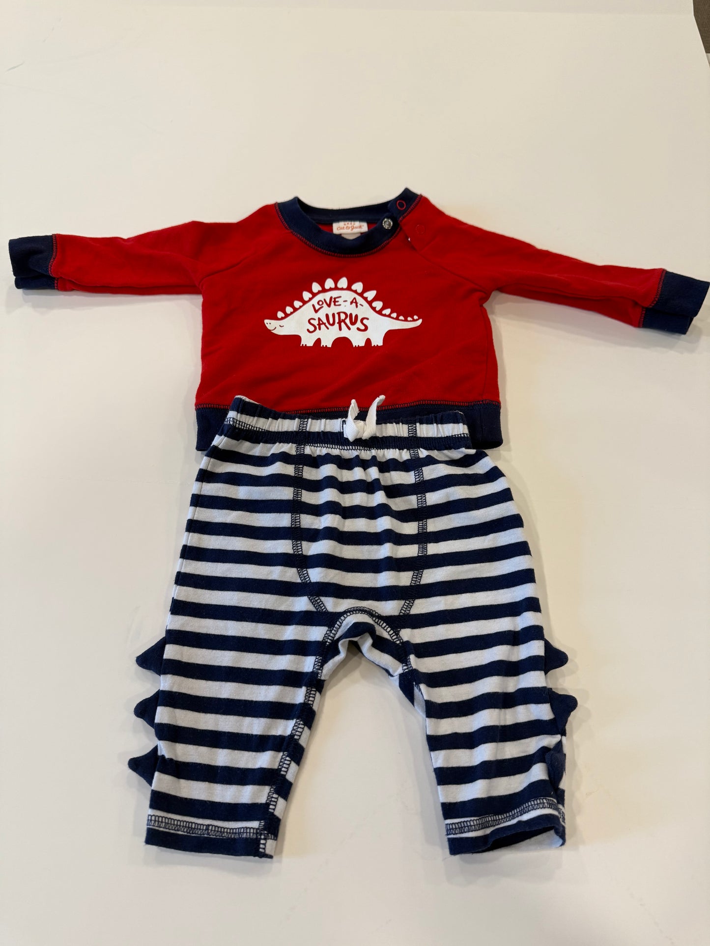 #9 -  Cat & Jack -  Valentine's Love-a-Saurus Outfit Infant's SIZE  0-3M