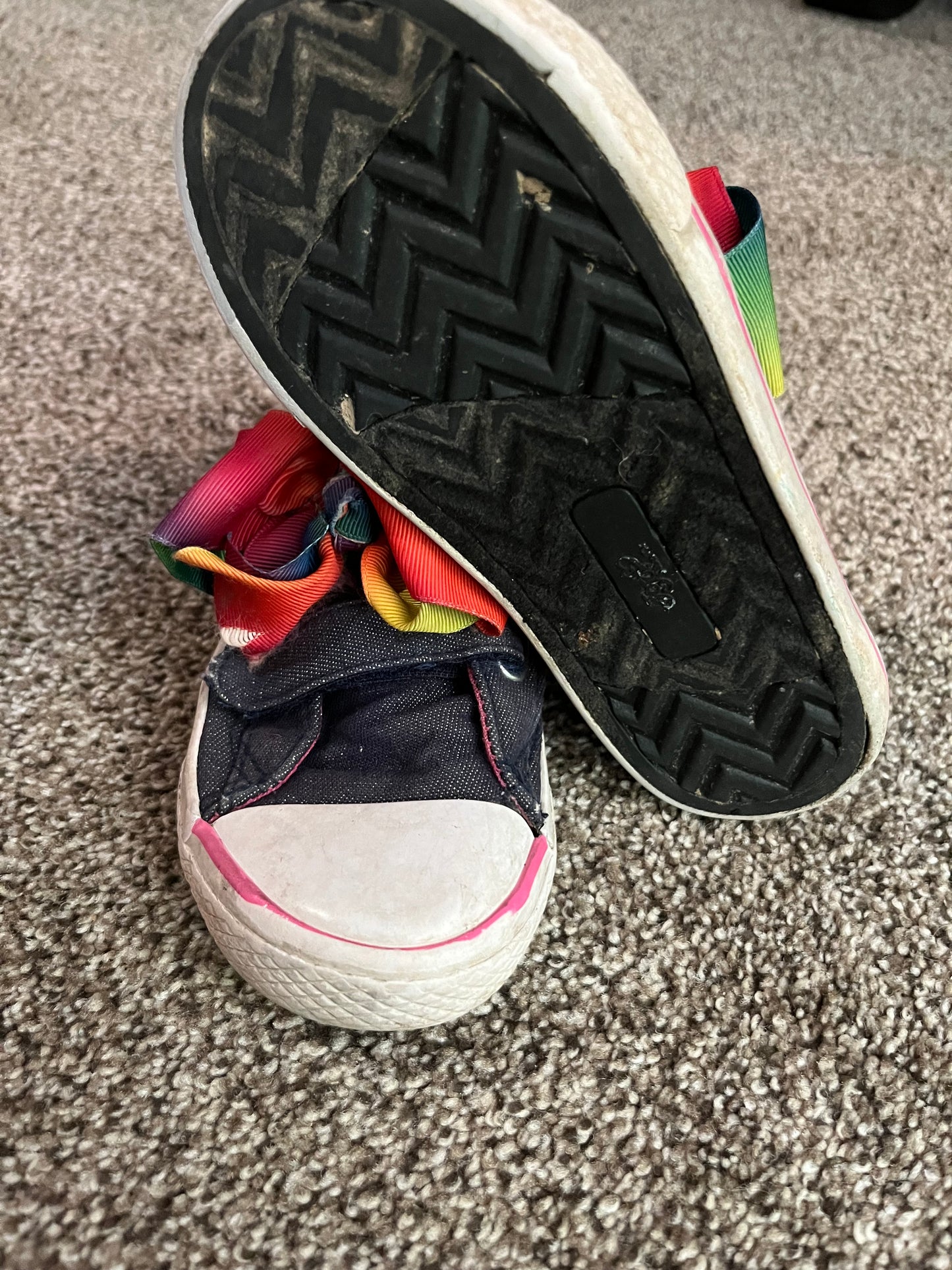 Seller 67 - JoJo Rainbow Bow Velcro Shoes Size 11