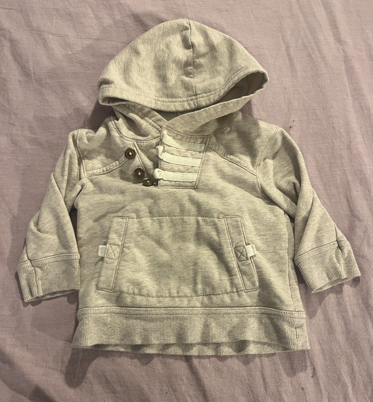 #211 12m Gray/Beige Hooded Sweatshirt Bundle