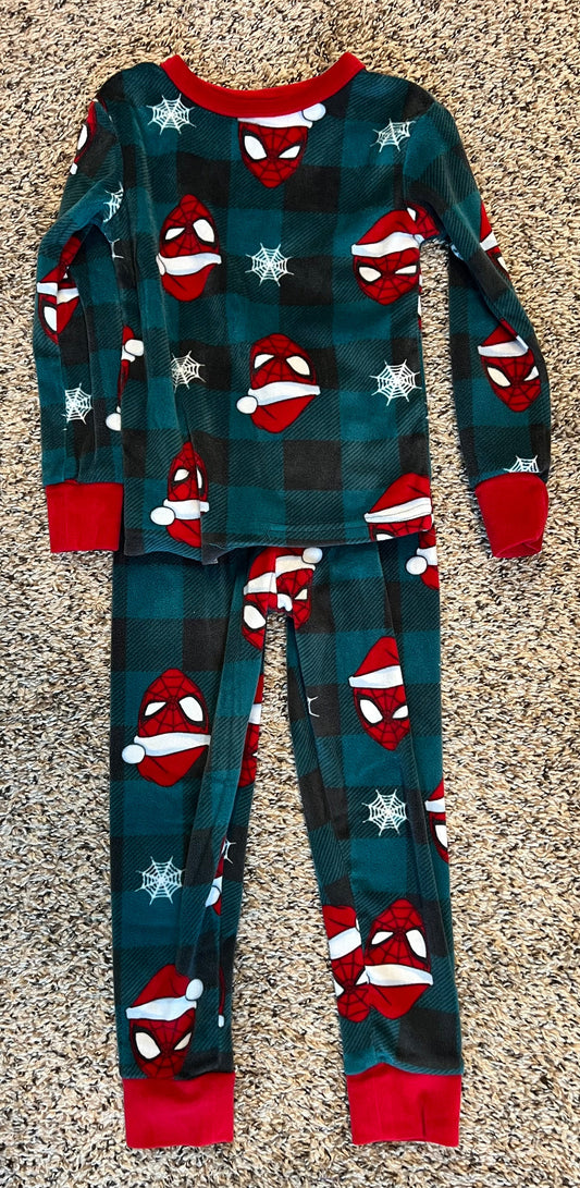 Seller #184 - Boys Size 4 Cat & Jack spiderman Santa fleece pajamas -  seam out