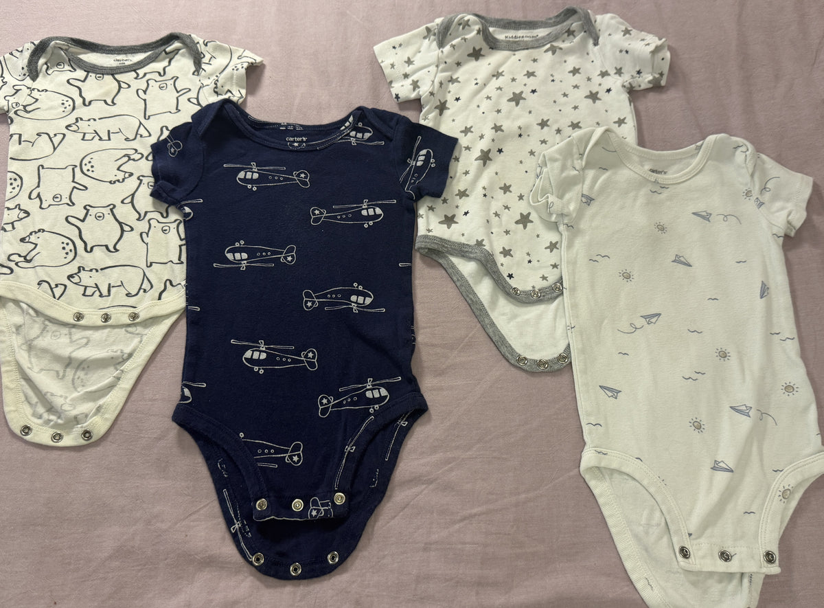#103 9m Boys Airplane Onesie Bundle