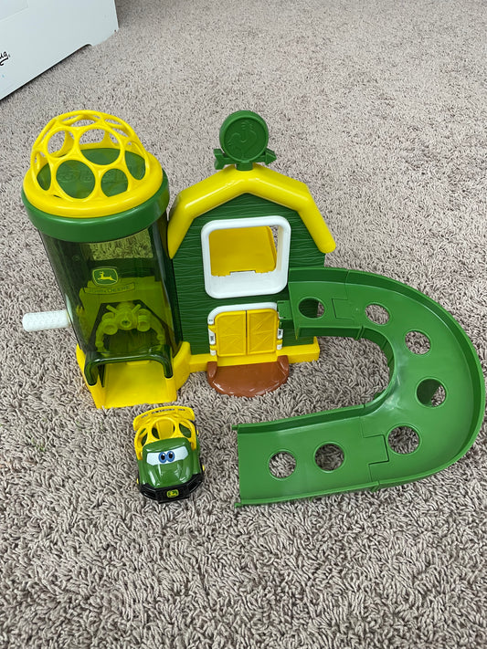 Bright Starts Oball Go Grippers John Deere Rev Up Barnhouse Playset and Push Vehicle
